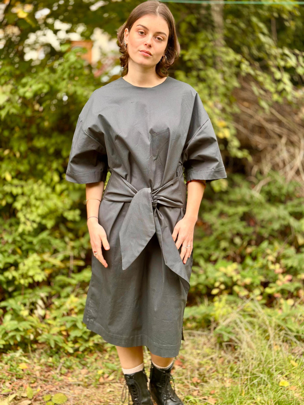 Organic Cotton Twill with Spandex - Phantom Grey - indilisi