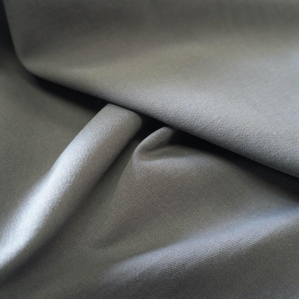 Heavy Weight Stretchy Lyocell Cotton Twill - Grey