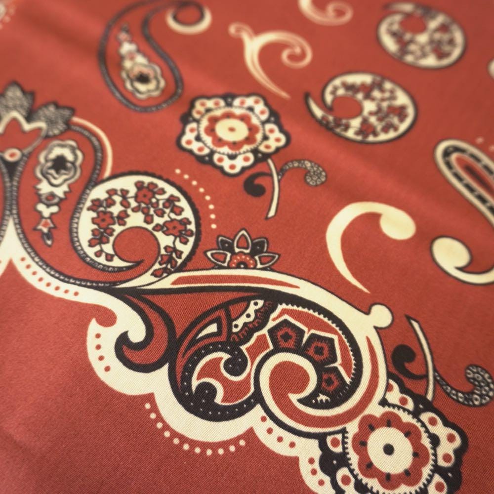 Paisley Print Coating Double Side Windproof Fabric