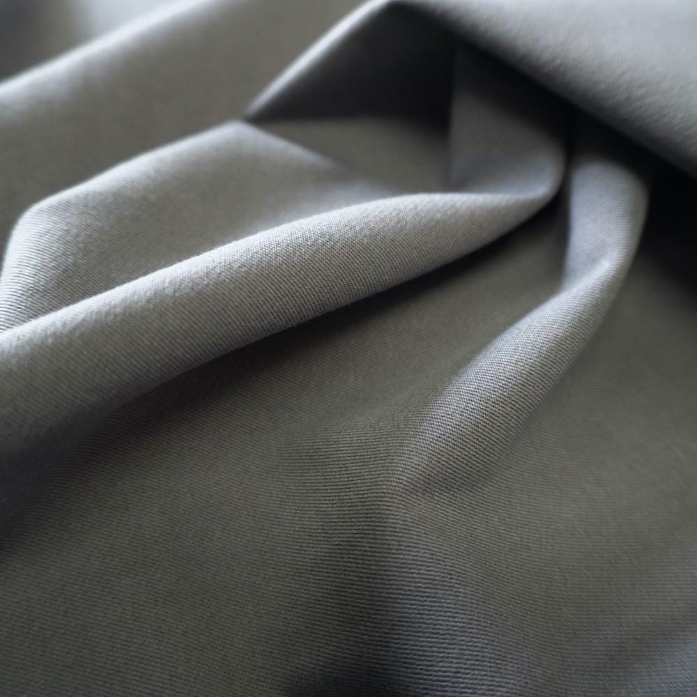 Heavy Weight Stretchy Lyocell Cotton Twill - Grey