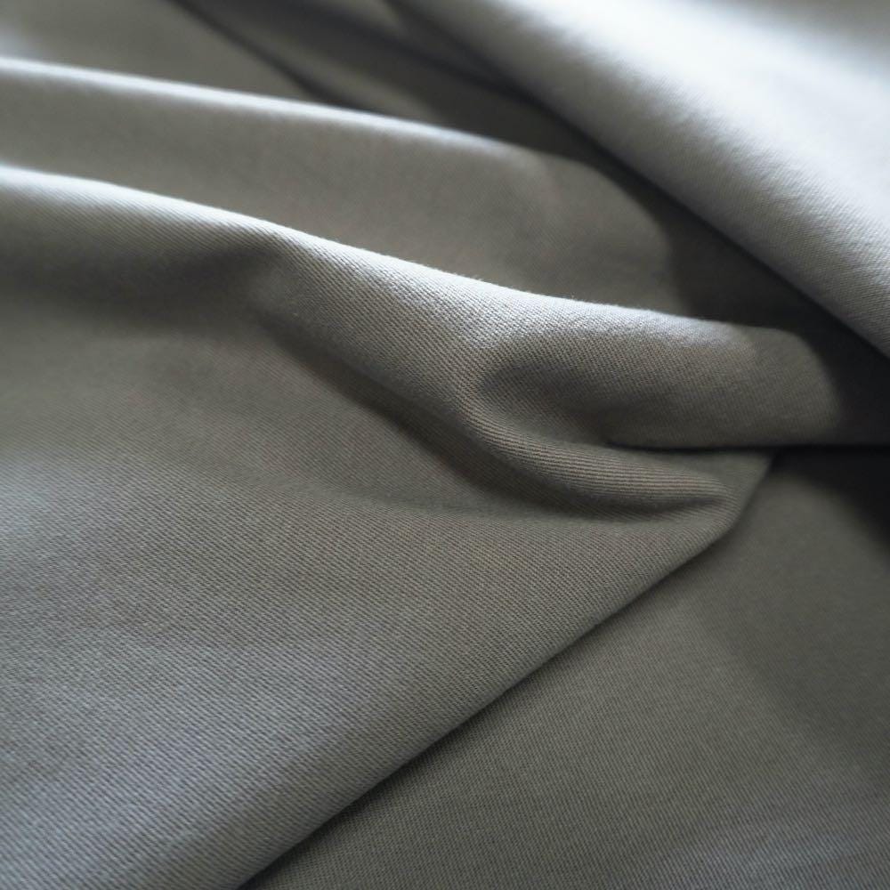 Heavy Weight Stretchy Lyocell Cotton Twill - Grey
