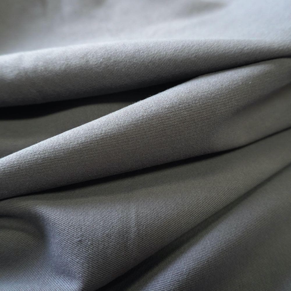 Heavy Weight Stretchy Lyocell Cotton Twill - Grey