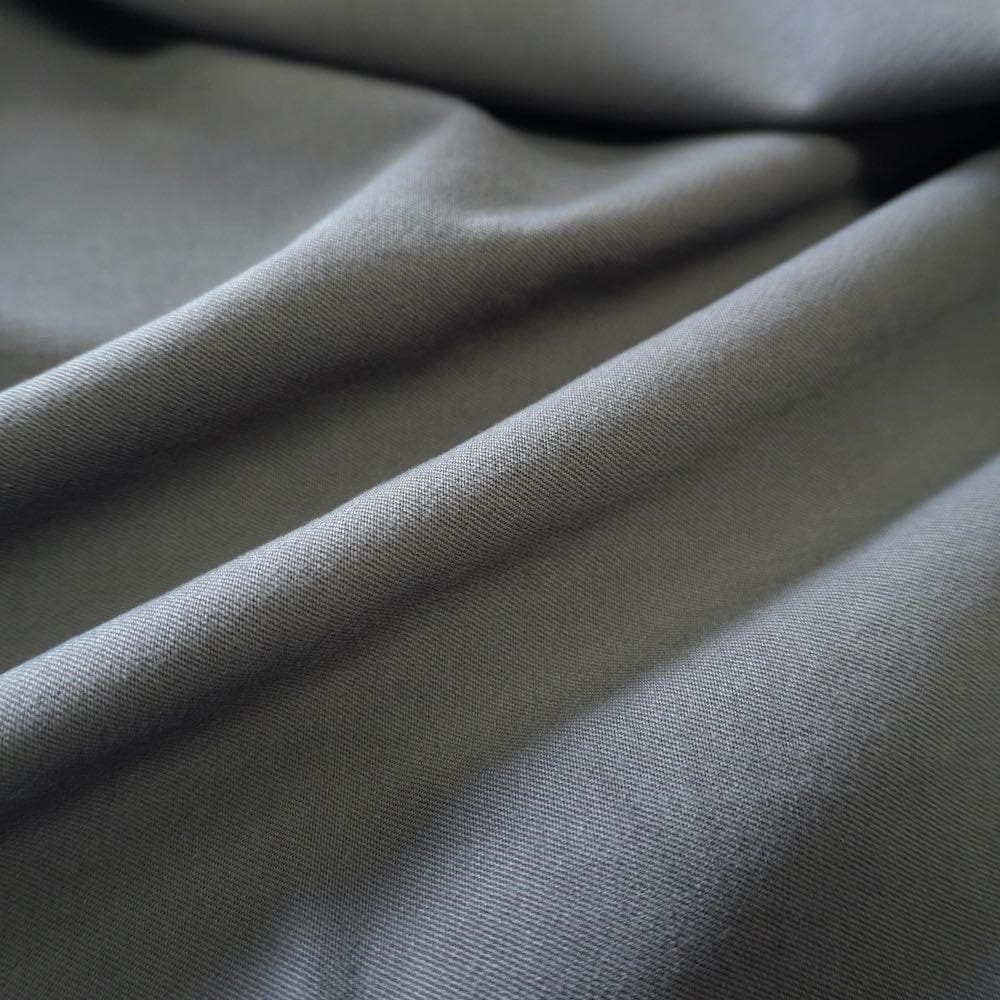 Heavy Weight Stretchy Lyocell Cotton Twill - Grey