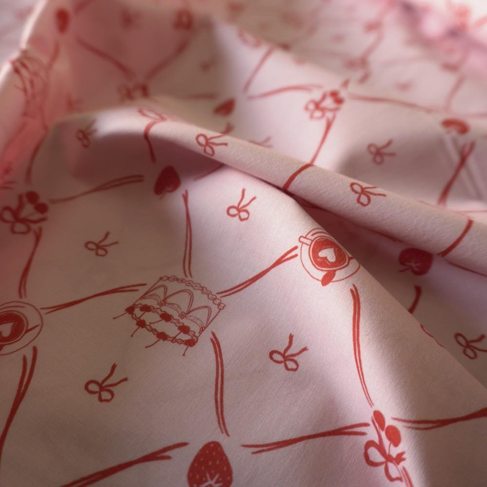Live, Laugh, CAKE – Light Weight Cotton Lawn Print Fabric - Hey Sew Sister ( Last 1.2m)