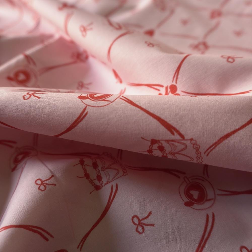 Live, Laugh, CAKE – Light Weight Cotton Lawn Print Fabric - Hey Sew Sister ( Last 1.2m)