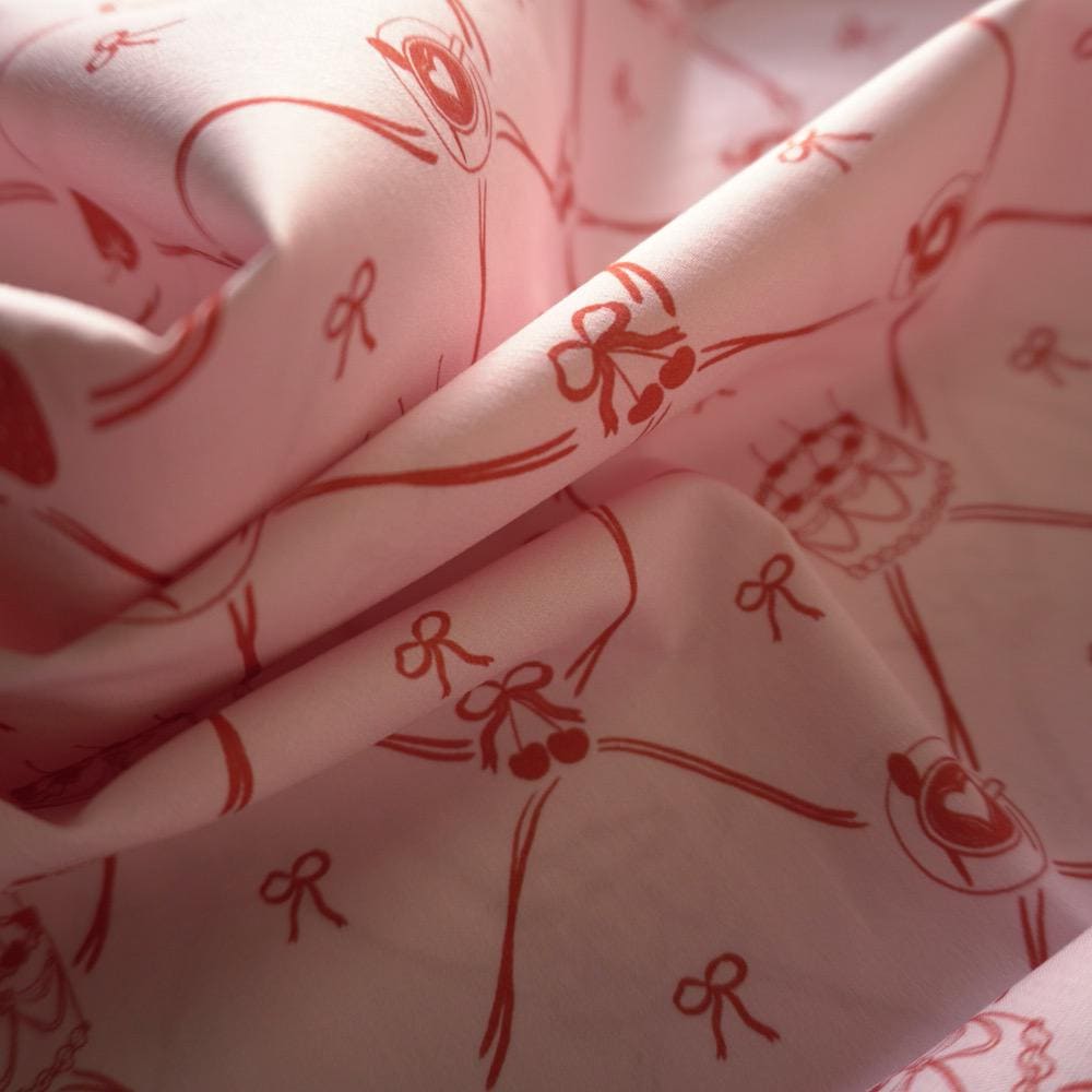 Live, Laugh, CAKE – Light Weight Cotton Lawn Print Fabric - Hey Sew Sister ( Last 1.2m)