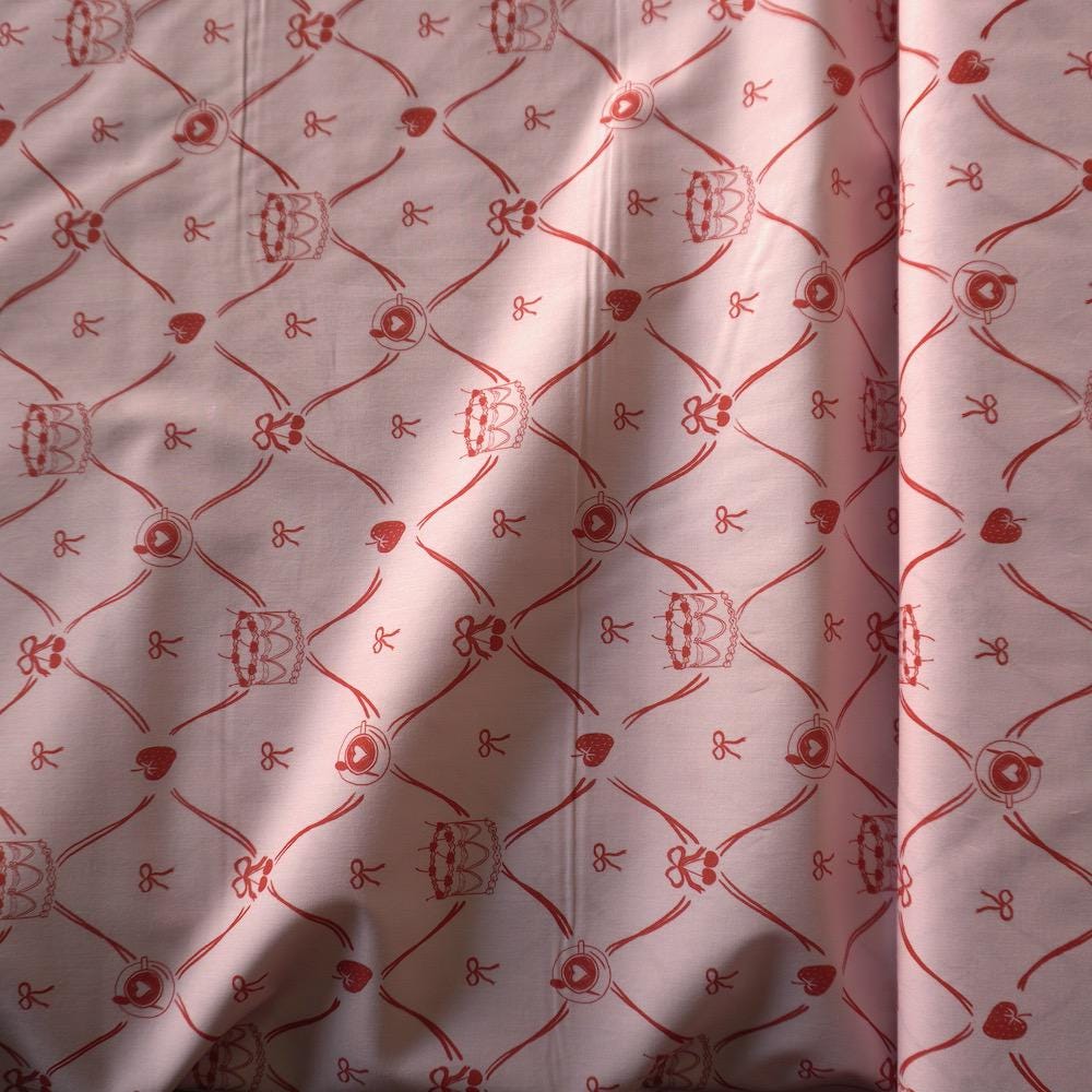 Live, Laugh, CAKE – Light Weight Cotton Lawn Print Fabric - Hey Sew Sister ( Last 1.2m)