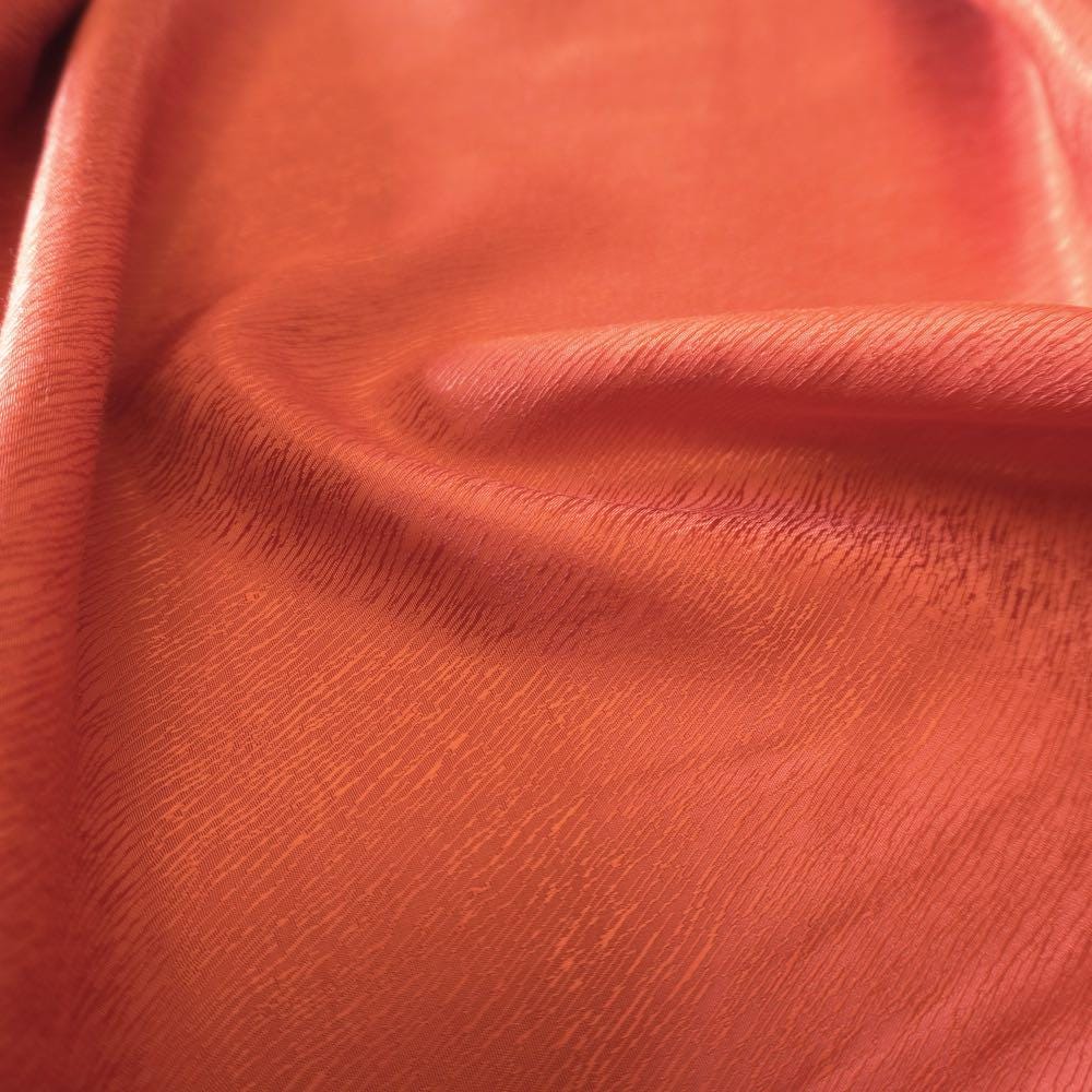 Cupro Lyocell Bark Jacquard  - Red
