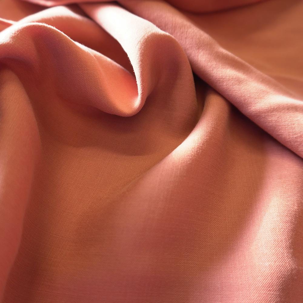 Lyocell Slub Plain Weave - Terracotta red