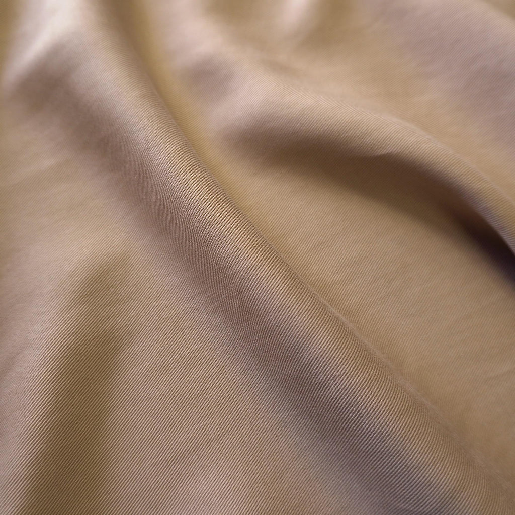 Sand Washed Lyocell Twill fabric - Beige