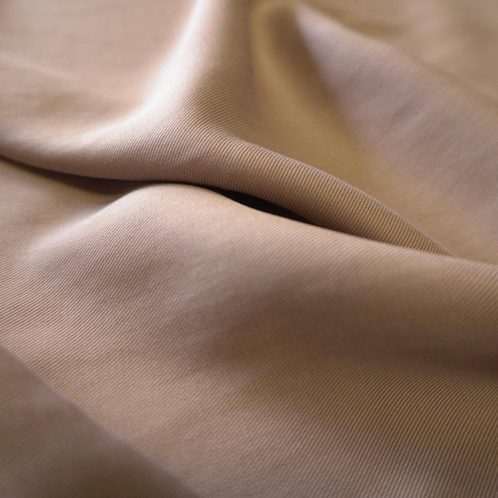 Sand Washed Lyocell Twill fabric - Beige
