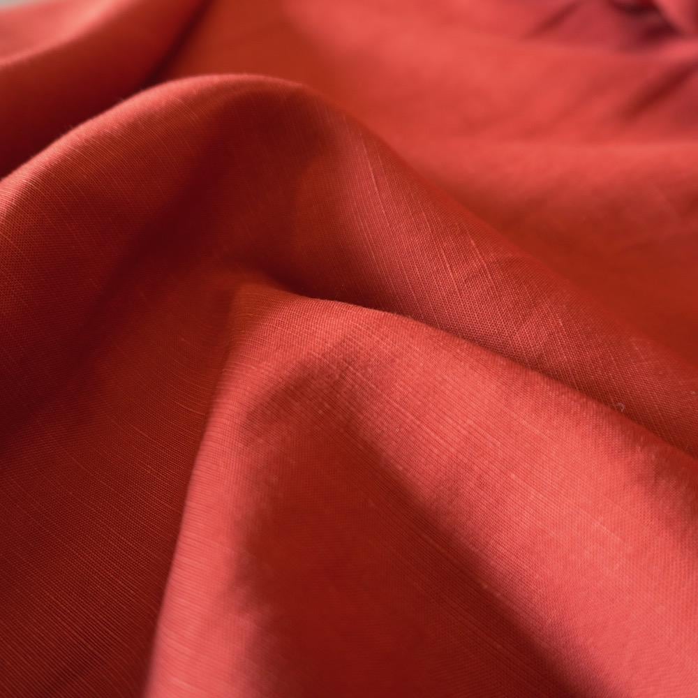 Sand washed Lyocell linen - Ruby Red