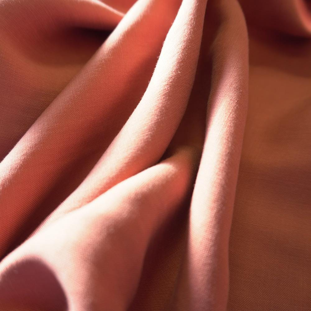Lyocell Slub Plain Weave - Terracotta red