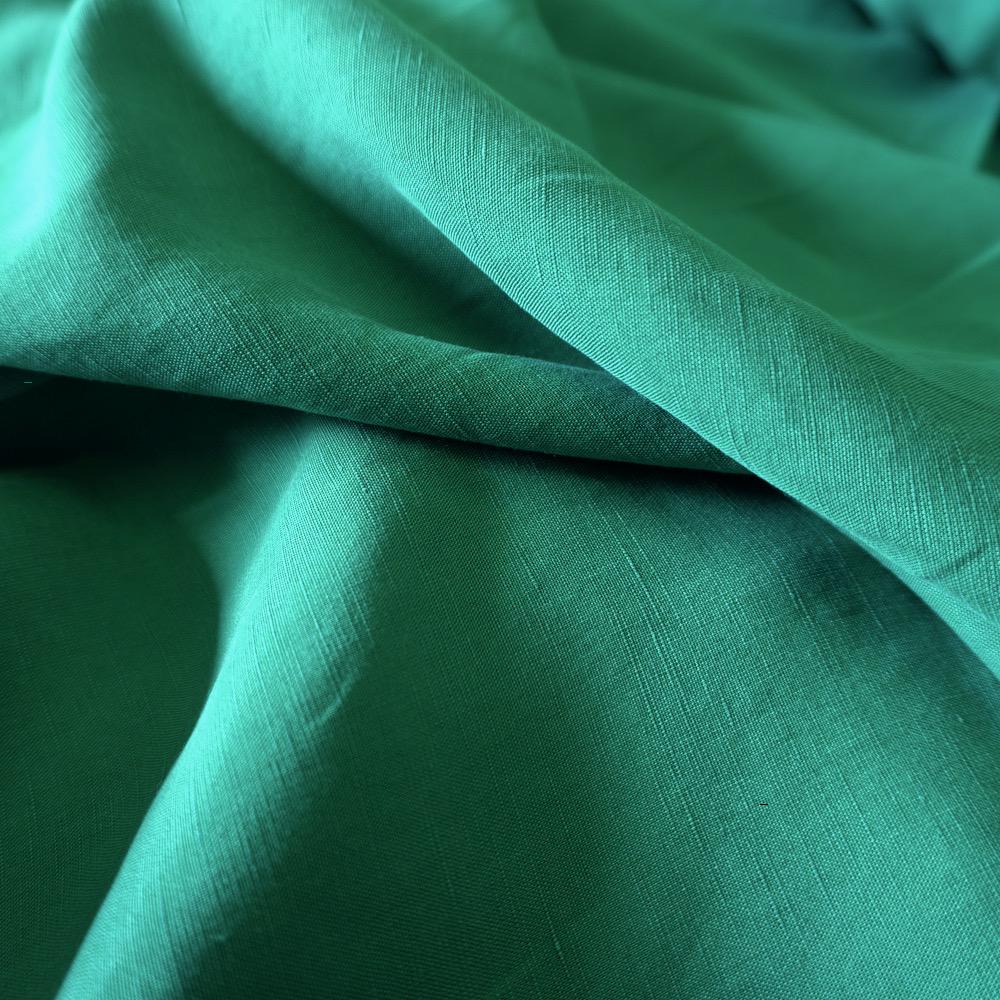 Sand washed Lyocell linen - Emerald Green