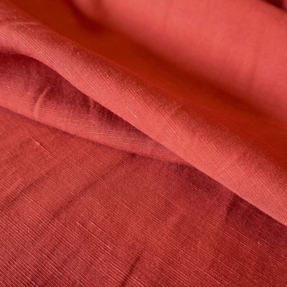 Sand washed Lyocell linen - Ruby Red