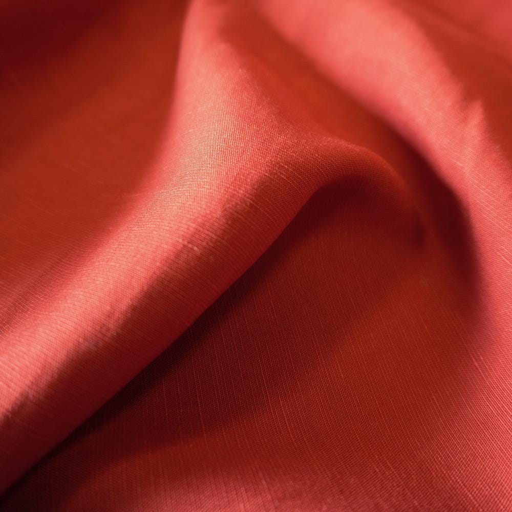 Sand washed Lyocell linen - Ruby Red
