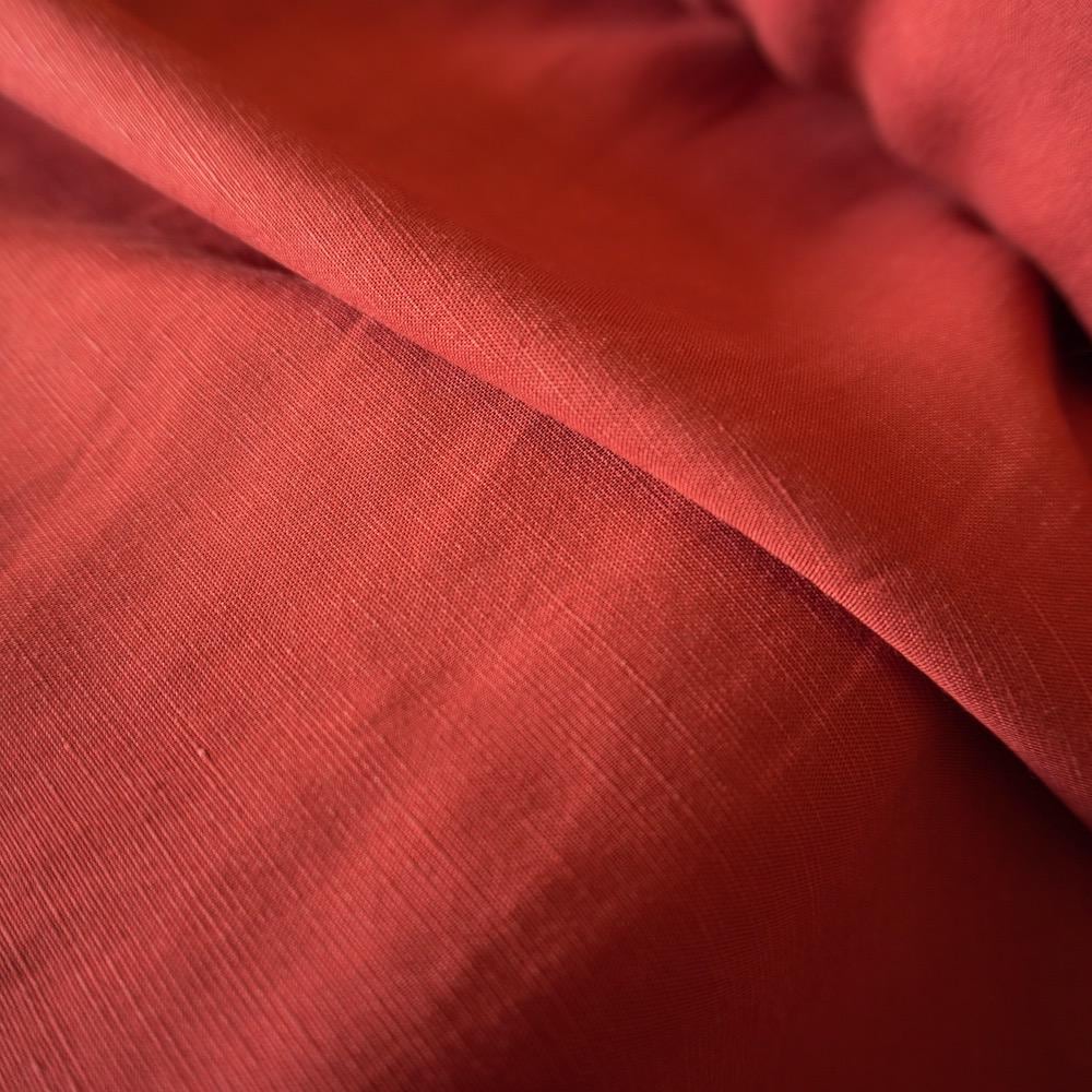 Sand washed Lyocell linen - Ruby Red