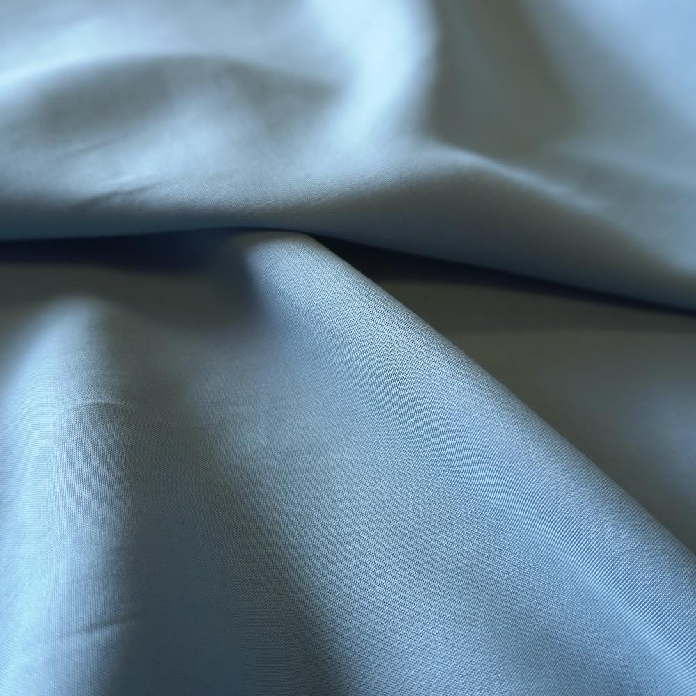 Soft Lyocell Plain Weave Fabric - Grey Blue