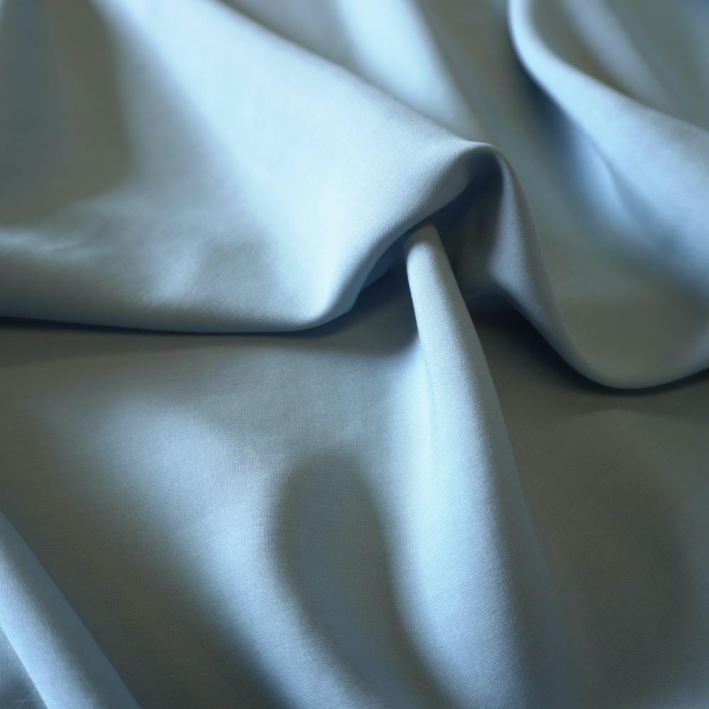 Soft Lyocell Plain Weave Fabric - Grey Blue