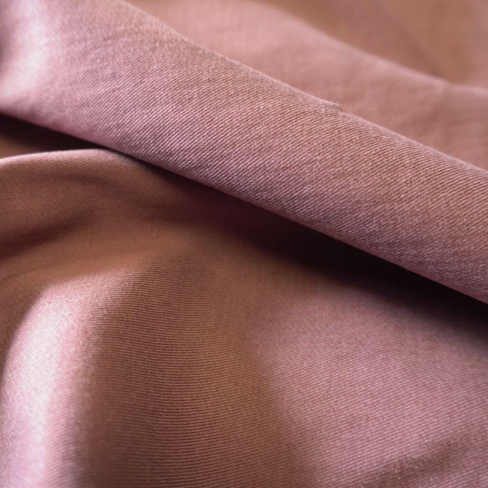 Heavy Weight Stretchy Lyocell Cotton Twill - Terracotta