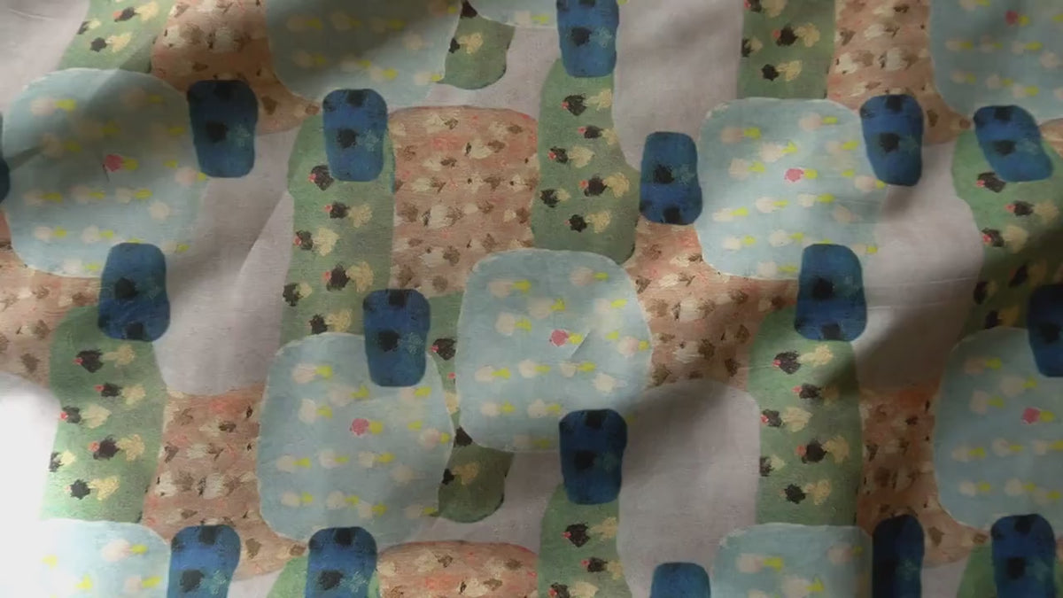 Blockscape – Cotton Poplin in Playful Colours