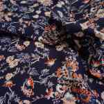 Heavy weight Floral visocose cross weave on dark navy -RB. - Image 2