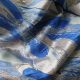 Blue comet brocade jacquard fabric - Image 3