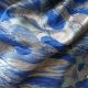 Blue comet brocade jacquard fabric