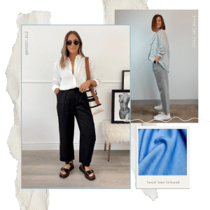 Tapered Leg Trouser Styling and Sewing Pattern Board featuring Style Arc Billie Trouser