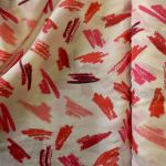 Abstract Lipstick Print Cupro – Lightweight Fluid Fabric