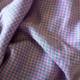Washed Yarn dyed Linen gingham - Blue Lilac - Image 3