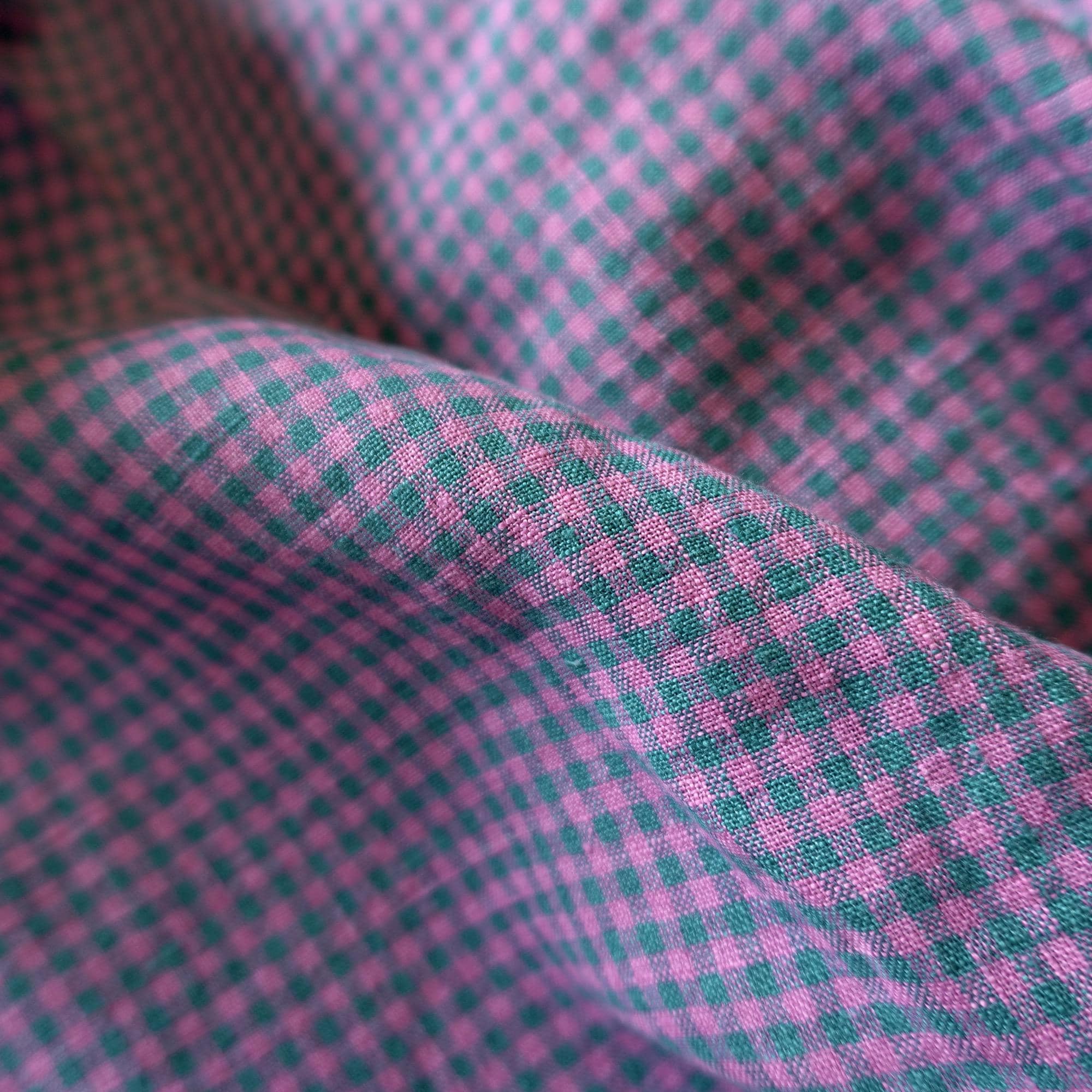 il_fullxfull.6430537195_6yxo.jpg Washed Yarn dyed Linen gingham - Blue Lilac - Image 1