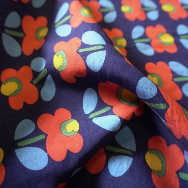 Poppy Flower Cotton Floaty Fabric - Image 7