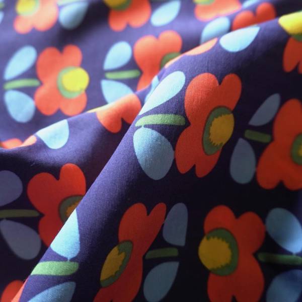 Poppy Flower Cotton Floaty Fabric - Image 8