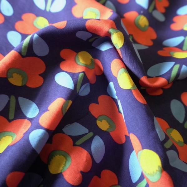 Poppy Flower Cotton Floaty Fabric - Image 5