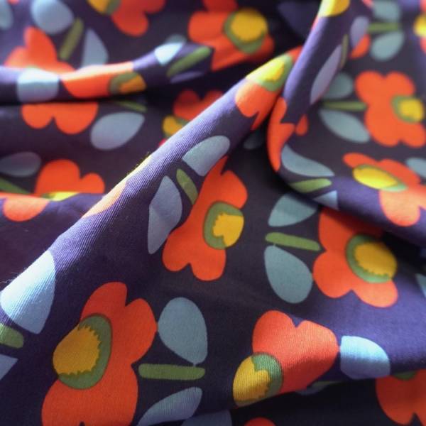 Poppy Flower Cotton Floaty Fabric - Image 10