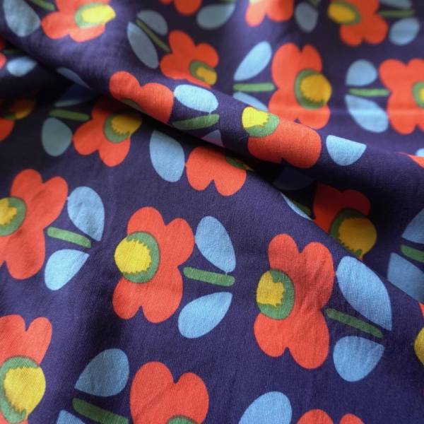 Poppy Flower Cotton Floaty Fabric - Image 9