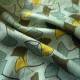 Ginkgo-Style Leaves Cotton Floaty Fabric - Mustard